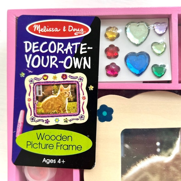 NEW Melissa & Doug Wooden Picture Frame Kit Decorate Your Own Kids Art Project - Picture 2 of 10